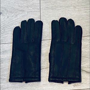 Men's Black Leather Gloves